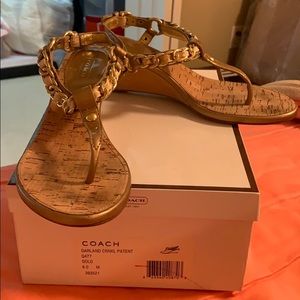 Coach Gold Garland Sandal